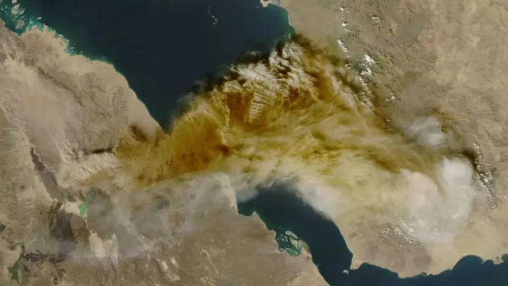 Ethiopia volcano eruption map