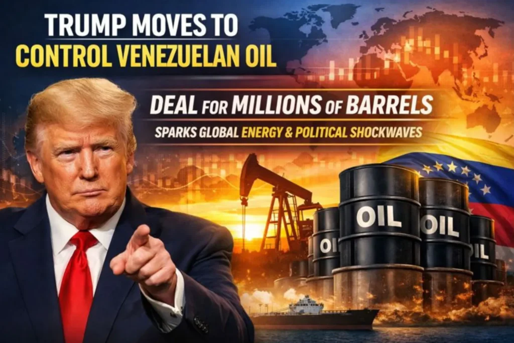 Trump barrels of oil